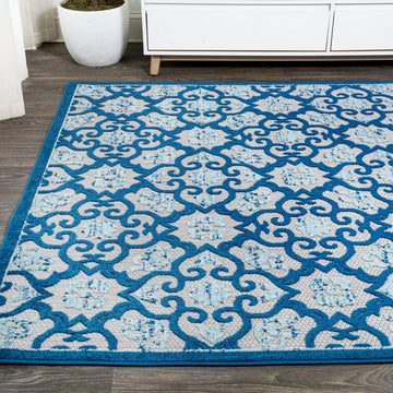 Gallia Tile Trellis High-low Indoor/outdoor Area Rug